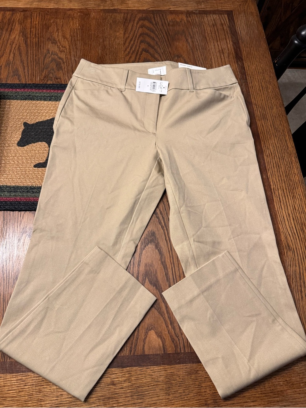 LOFT women’s Tan Straight-Leg Dress Pants